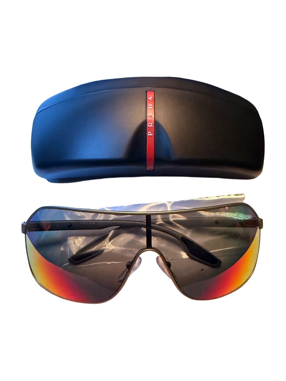 Prada Linea Rossa OPS 01TS Shield Sunglasses DG0901 NIB Made in Italy - Picture 7 of 11